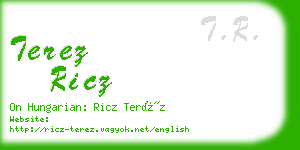 terez ricz business card